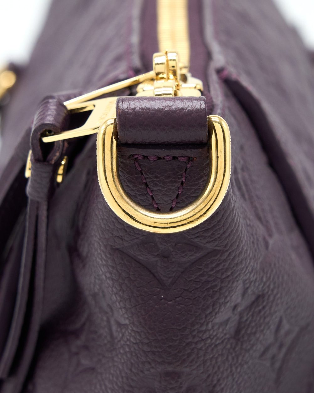 AAA Replica Louis Vuitton LV PETILLANCE TOTE BAG MONOGRAM EMPREINTE DARK PURPLE GHW