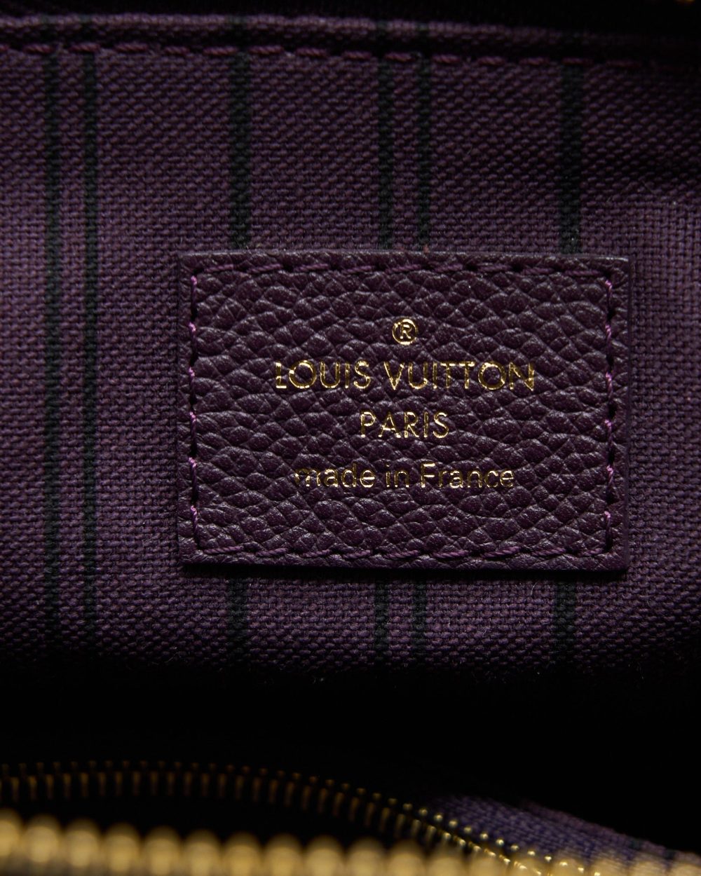 AAA Replica Louis Vuitton LV PETILLANCE TOTE BAG MONOGRAM EMPREINTE DARK PURPLE GHW