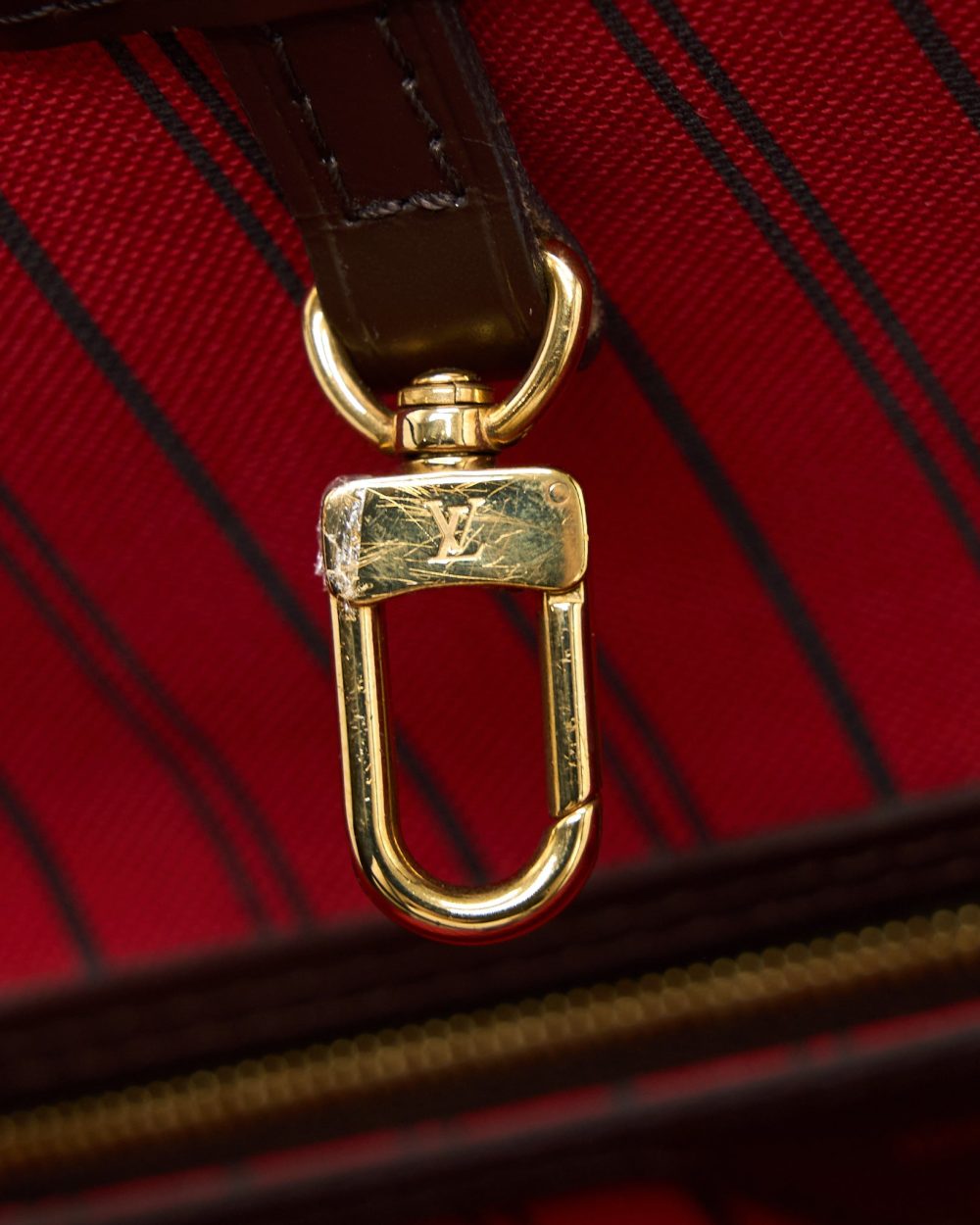 AAA Replica Louis Vuitton LV NEVERFULL MM DAMIER EBENE GHW WITH INITIAL S.S