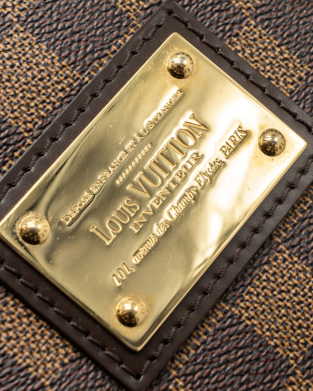AAA Replica Louis Vuitton LV HAMSTEAD TOTE BAG DAMIER EBENE GHW