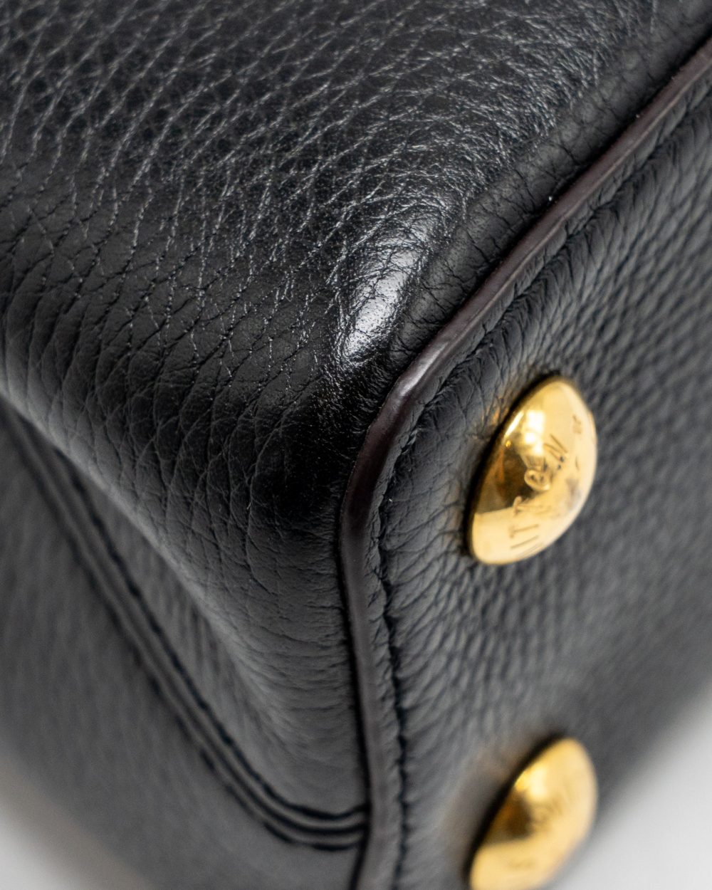 AAA Replica Louis Vuitton LV CAPUCINES BB CALFSKIN BLACK GHW