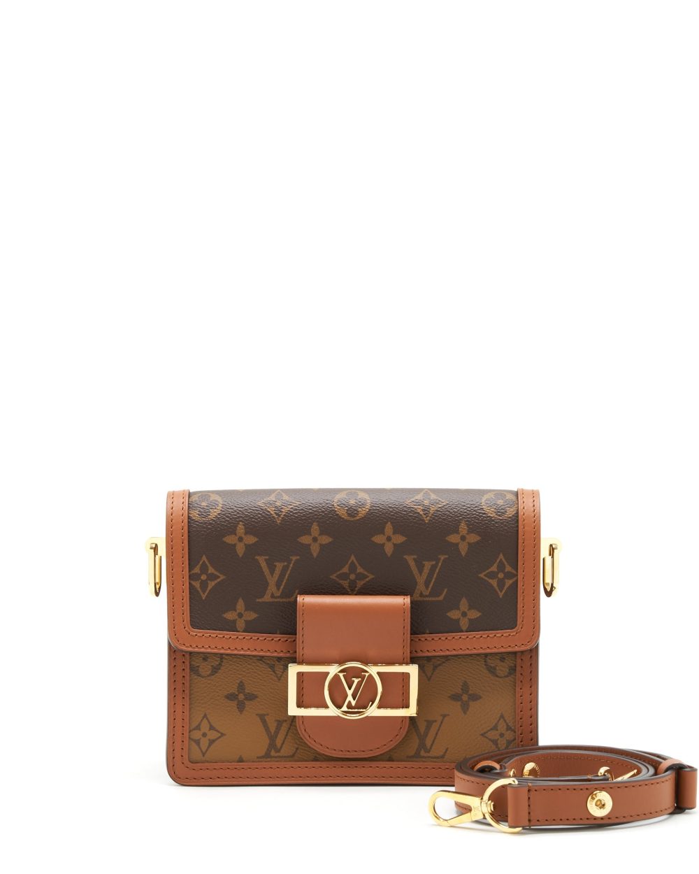 AAA Replica Louis Vuitton LV MINI DAUPHINE MONOGRAM REVERSE CANVAS