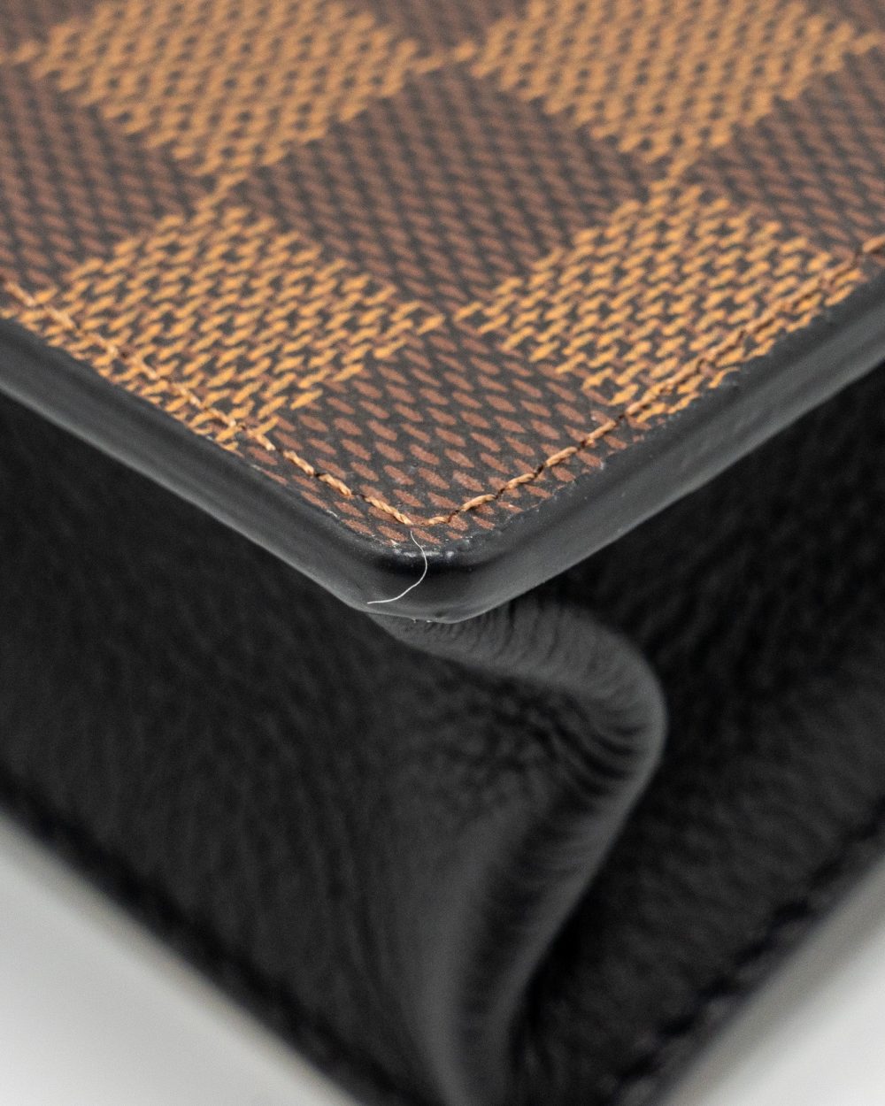AAA Replica Louis Vuitton LV VAVIN CHAIN WALLET DAMIER EBENE CANVAS GHW