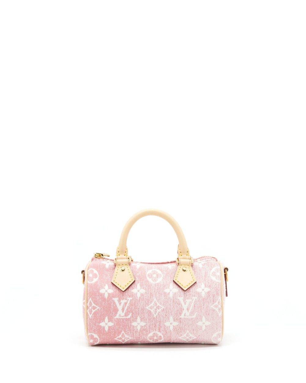 AAA Replica Louis Vuitton LV NANO SPEEDY MONOGRAM JACQUARD DENIM PINK