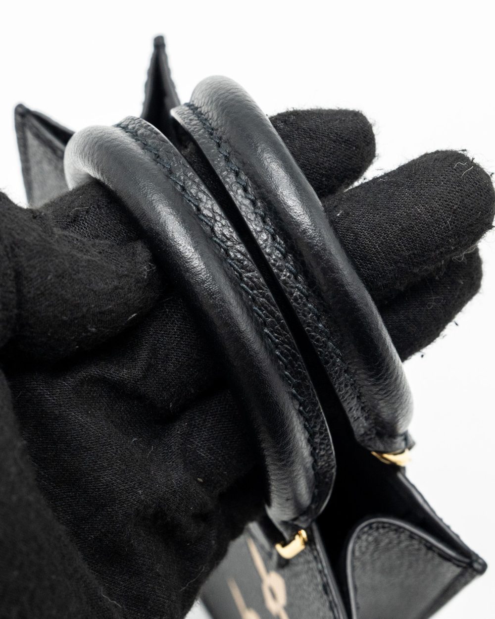 AAA Replica Louis Vuitton LV PETIT SAC PLAT MONOGRAM EMPREINTE CALFSKIN BLACK GHW (NEW VERSION)