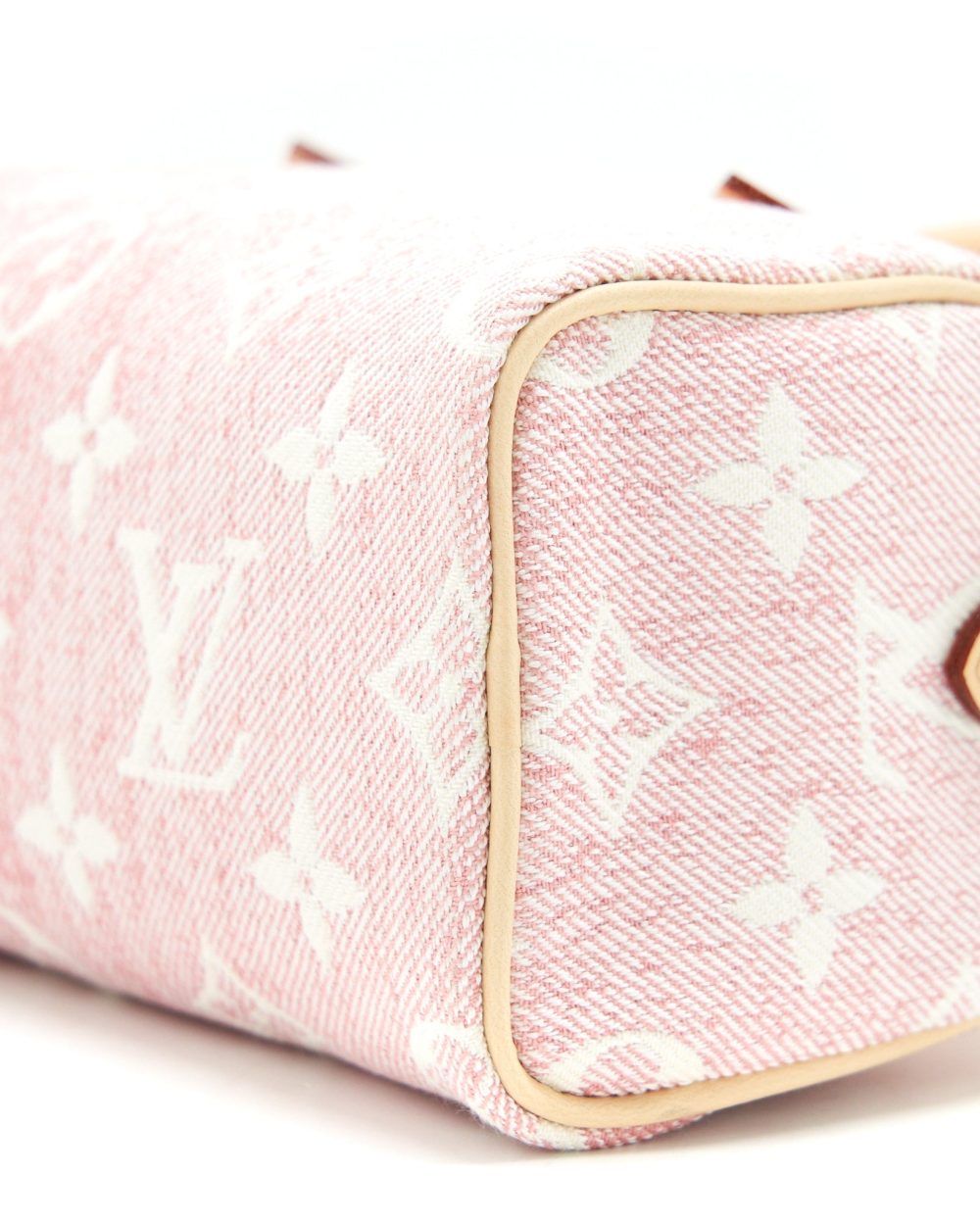 AAA Replica Louis Vuitton LV NANO SPEEDY MONOGRAM JACQUARD DENIM PINK