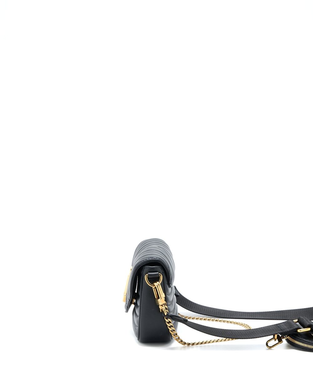 AAA Replica Louis Vuitton LV NEW WAVE MULTI-POCHETTE CALFSKIN BLACK GHW