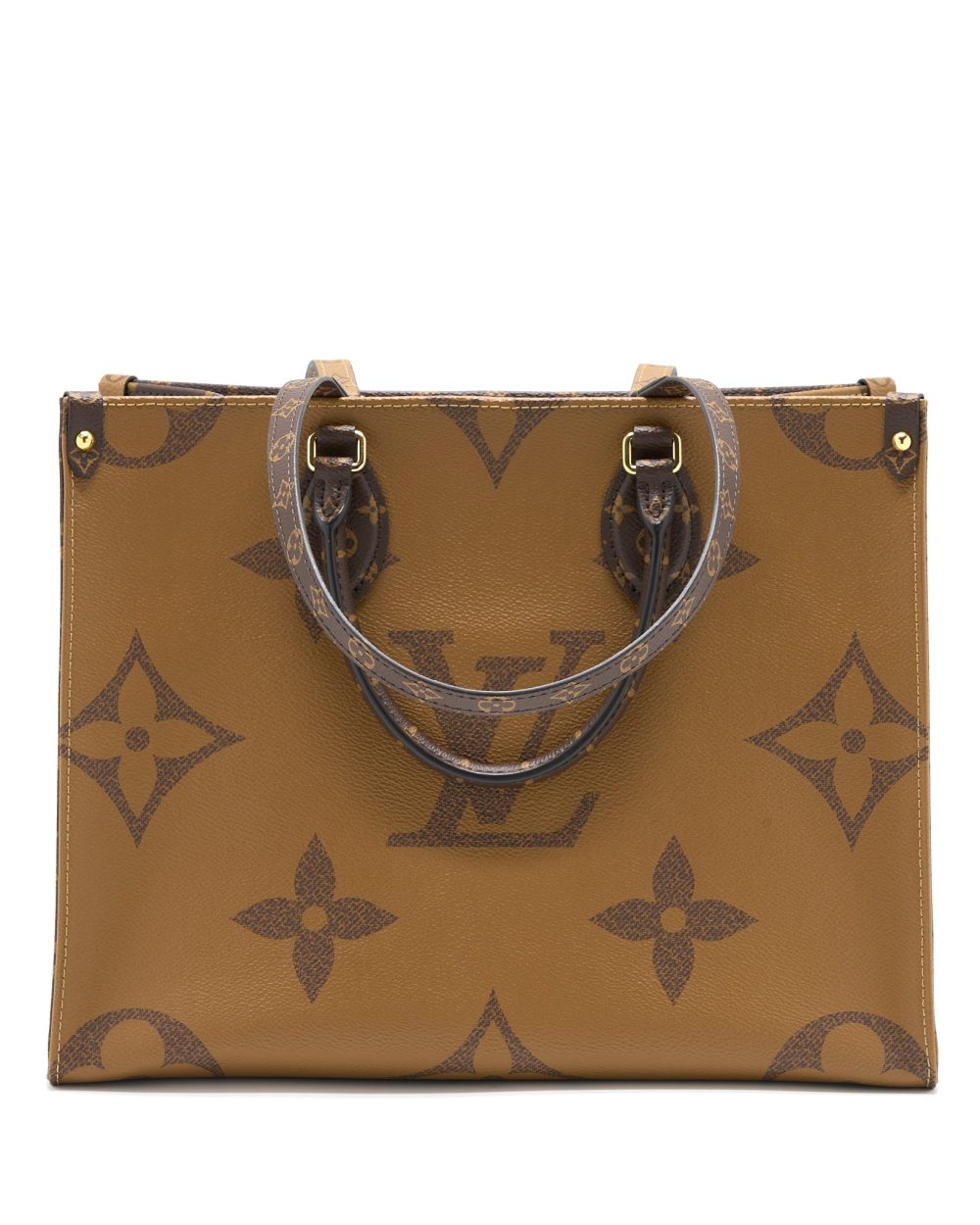 AAA Replica Louis Vuitton LV ON THE GO MM MONOGRAM COATED MONOGRAM REVERSE CANVAS GHW