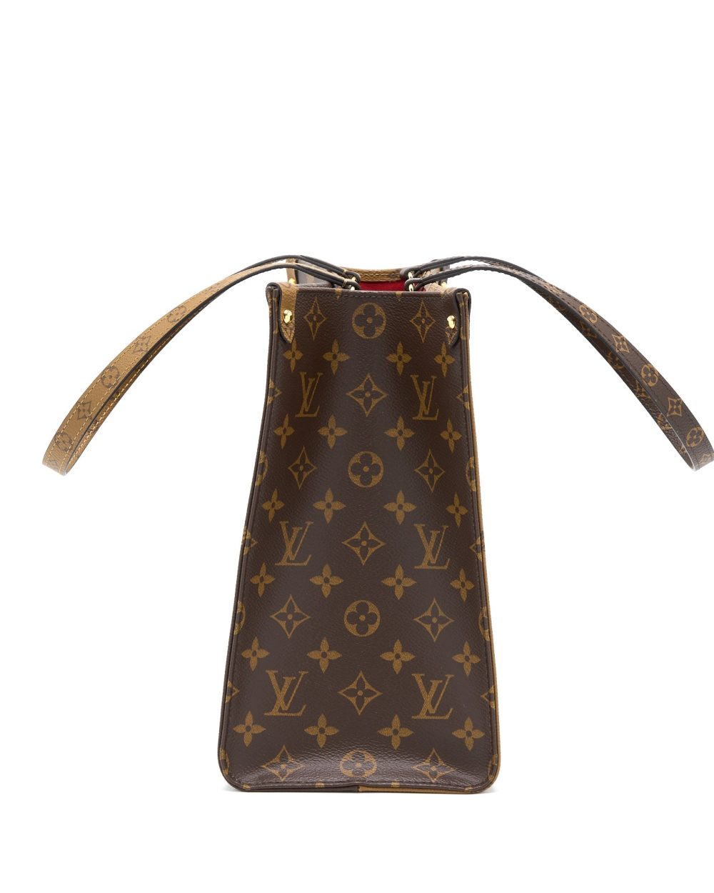 AAA Replica Louis Vuitton LV ON THE GO MM MONOGRAM COATED MONOGRAM REVERSE CANVAS GHW