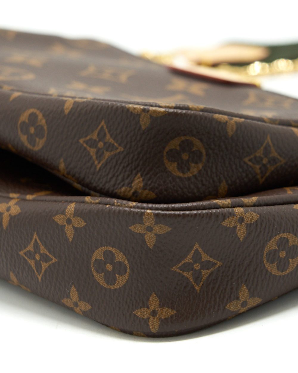 AAA Replica Louis Vuitton LV MULTI POCHETTE ACCESSORIES MONOGRAM CANVAS WITH KHAKI STRAP