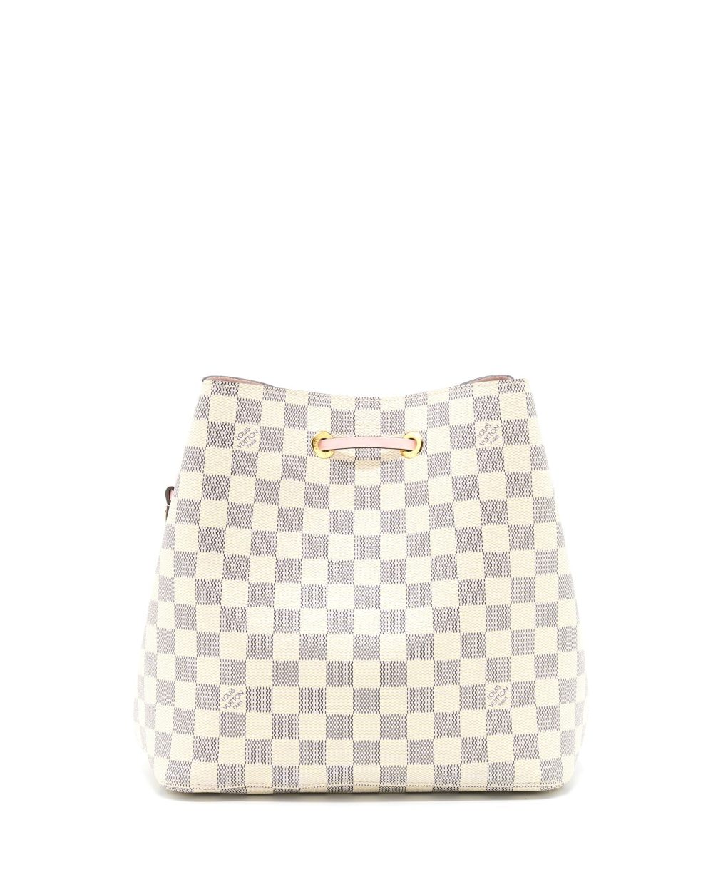 AAA Replica Louis Vuitton LV NEO NOE BUCKET BAG DAMIER AZUR/PINK GHW