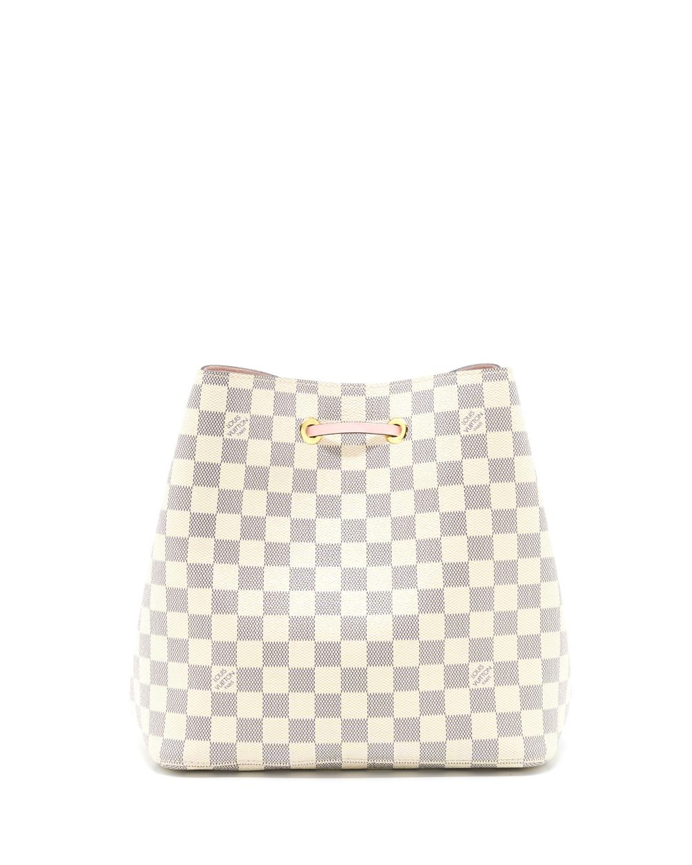 AAA Replica Louis Vuitton LV NEO NOE BUCKET BAG DAMIER AZUR/PINK GHW