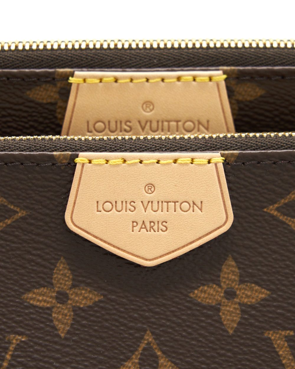 AAA Replica Louis Vuitton LV MULTI POCHETTE ACCESSORIES MONOGRAM CANVAS WITH ROSE CLAIR STRAP GHW