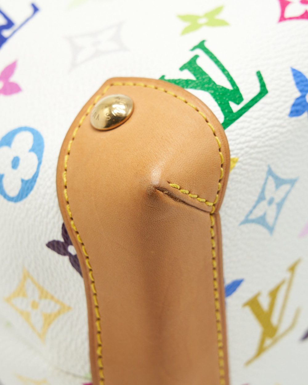 AAA Replica Louis Vuitton LV VINTAGE TOTE BAG WHITE/MULTICOLOUR GHW