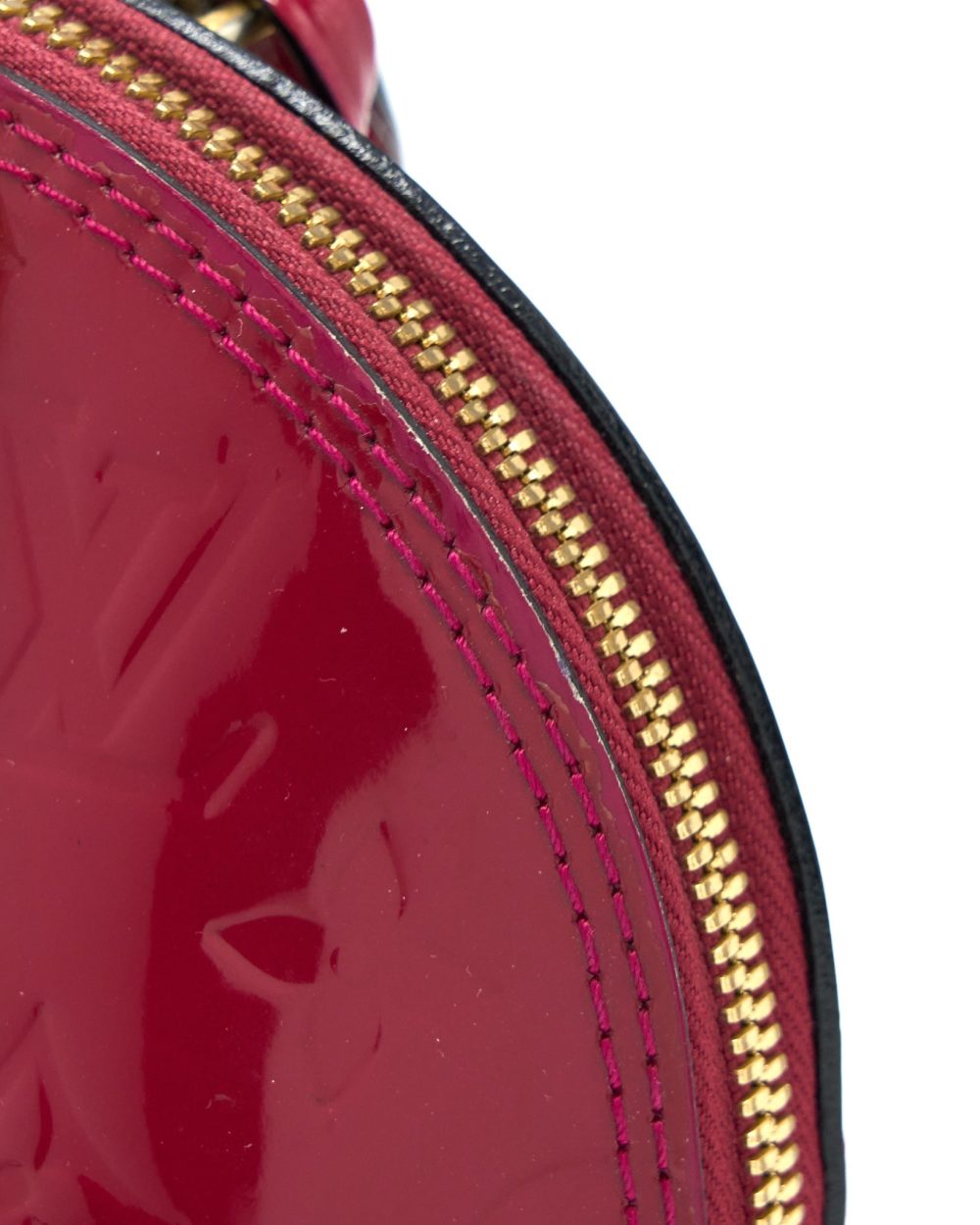 AAA Replica Louis Vuitton LV ALMA BB PATENT INDIAN ROSE GHW