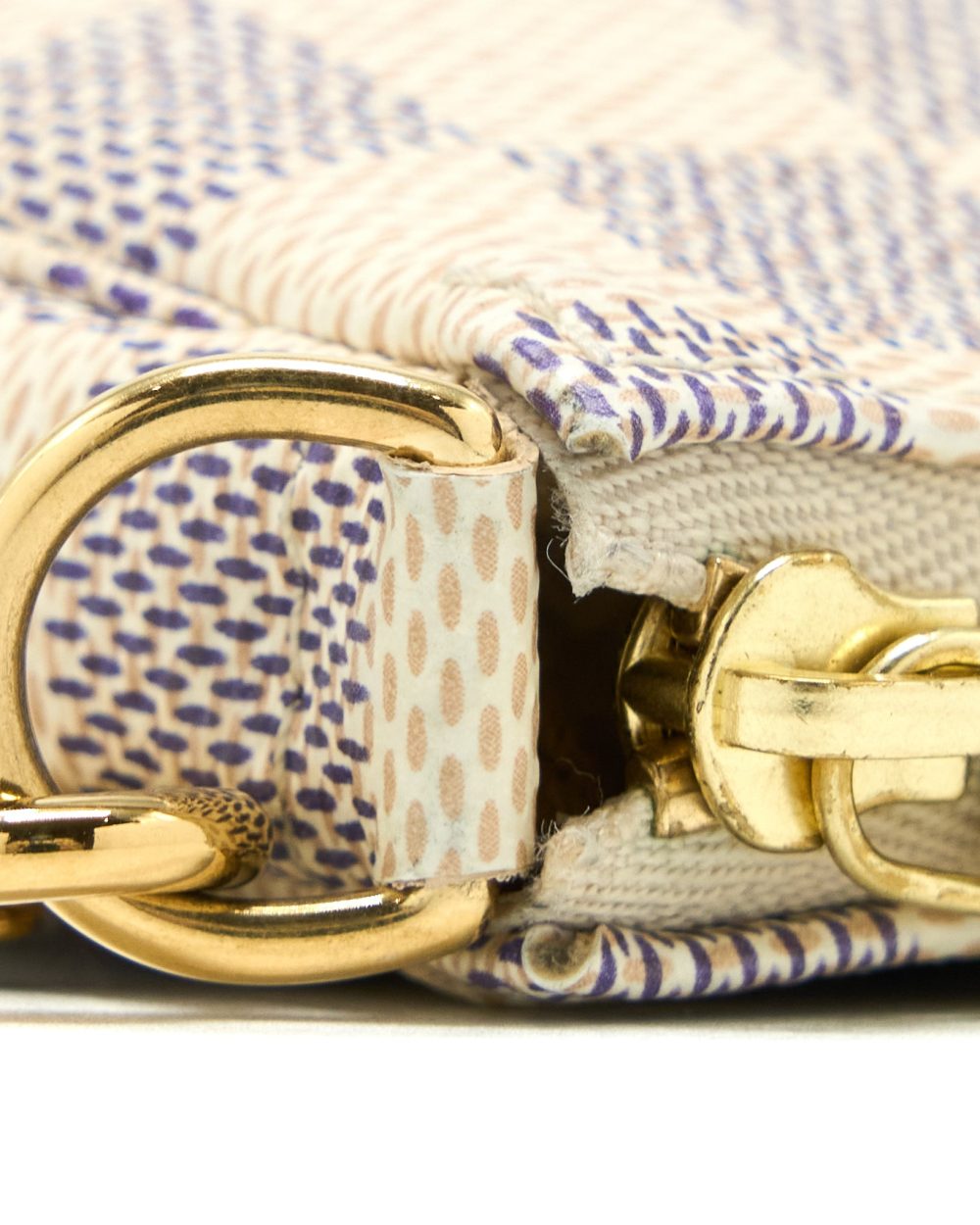 AAA Replica Louis Vuitton LV MINI POCHETTE DAMIER AZUR CANVAS GHW