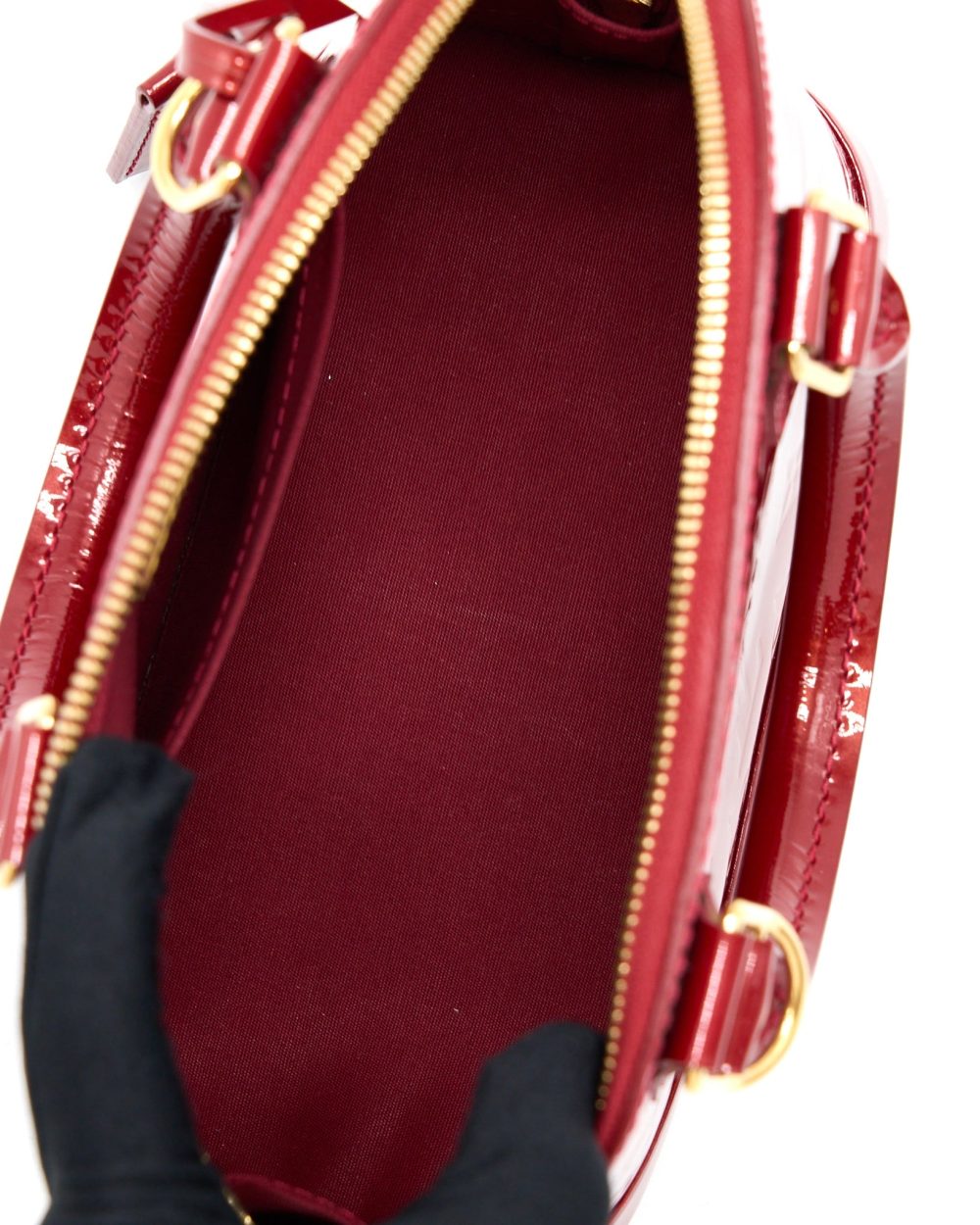 AAA Replica Louis Vuitton LV ALMA BB VERNIS RED GHW