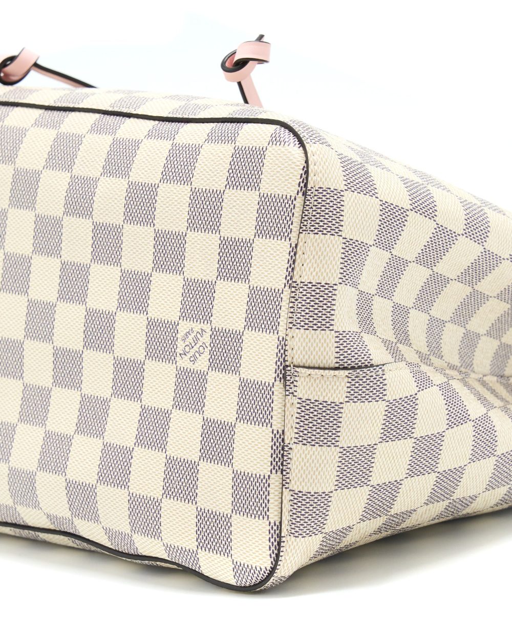 AAA Replica Louis Vuitton LV NEO NOE BUCKET BAG DAMIER AZUR/PINK GHW