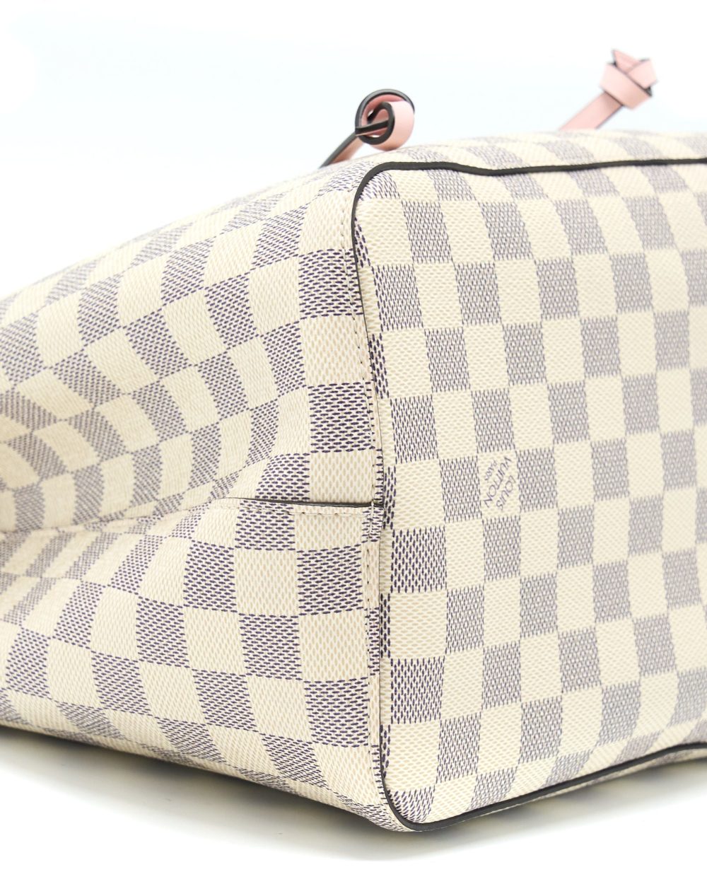 AAA Replica Louis Vuitton LV NEO NOE BUCKET BAG DAMIER AZUR/PINK GHW