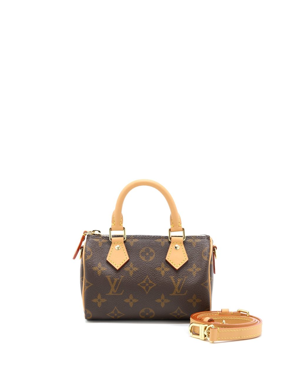 AAA Replica Louis Vuitton LV NEW VERSION NANO SPEEDY MONOGRAM CANVAS GHW
