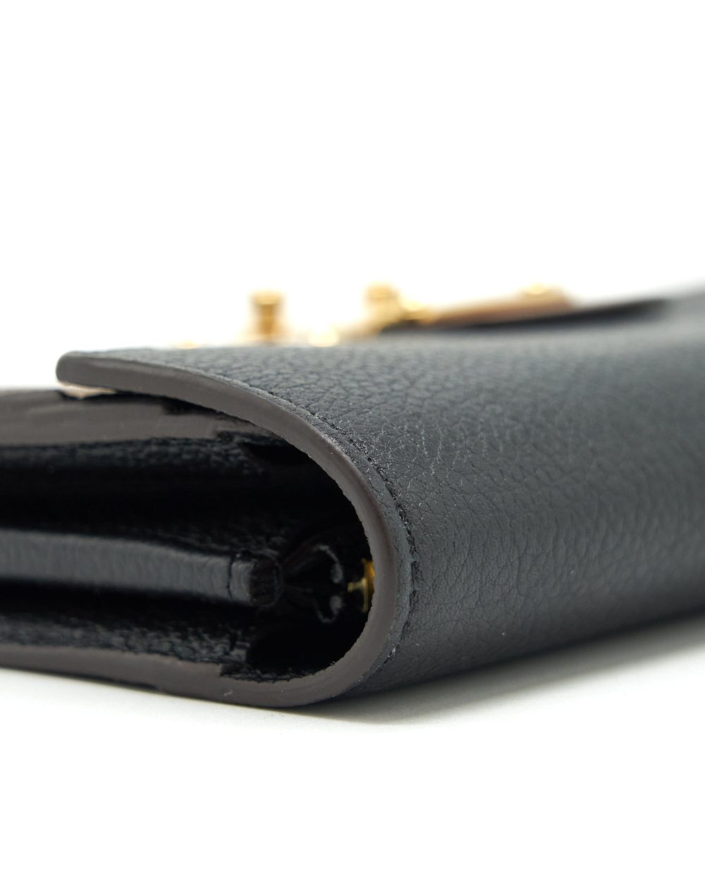 AAA Replica Louis Vuitton LV LONG WALLET BLACK/MONOGRAM CANVAS GHW