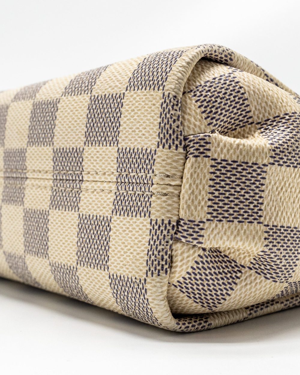 AAA Replica Louis Vuitton LV CROISETTE DAMIER AZUR CANVAS WHITE GHW
