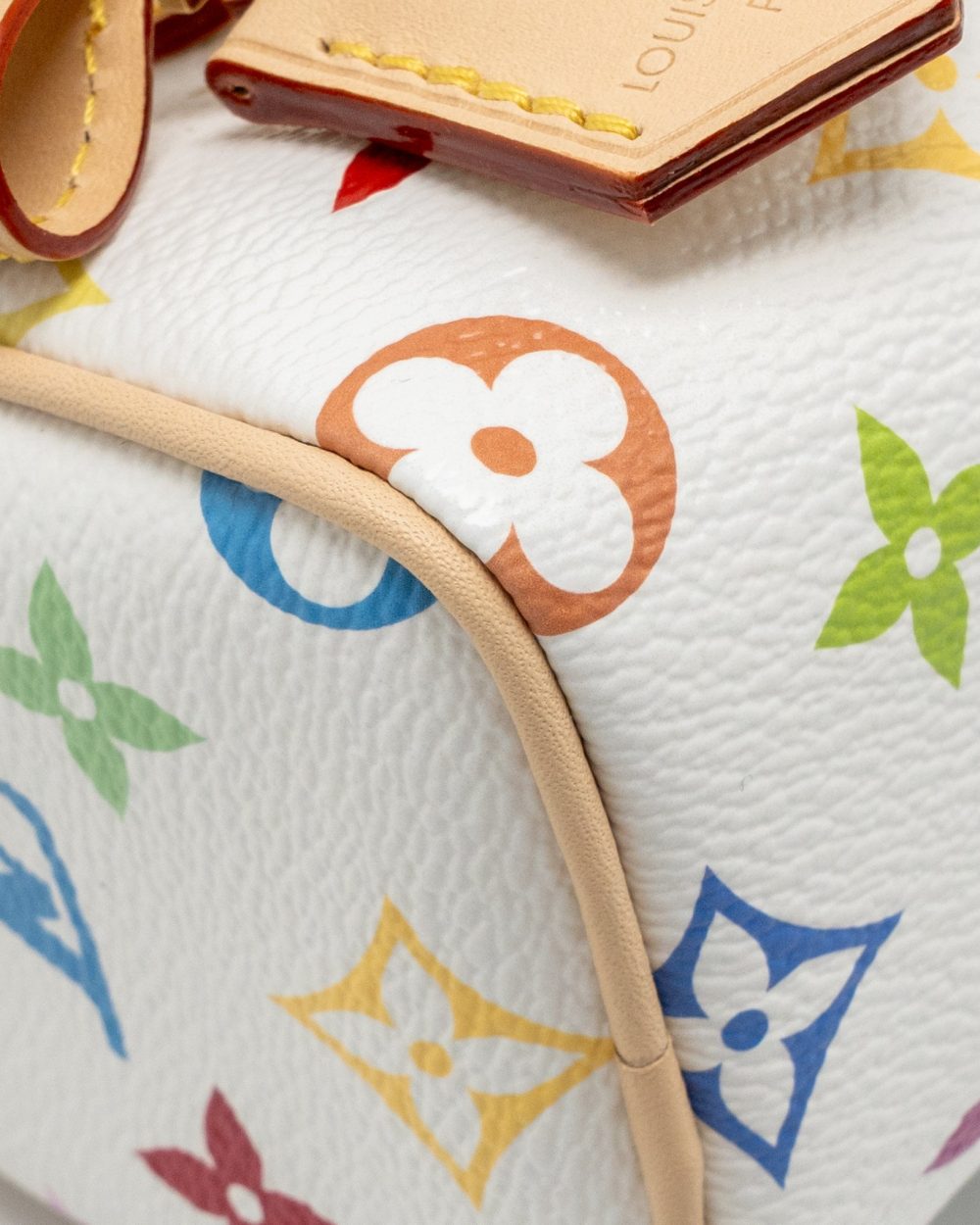 AAA Replica Louis Vuitton LV TAKASHI MURAKAMI NANO SPEEDY MULTICOLOURED MONOGRAM CANVAS WHITE GHW