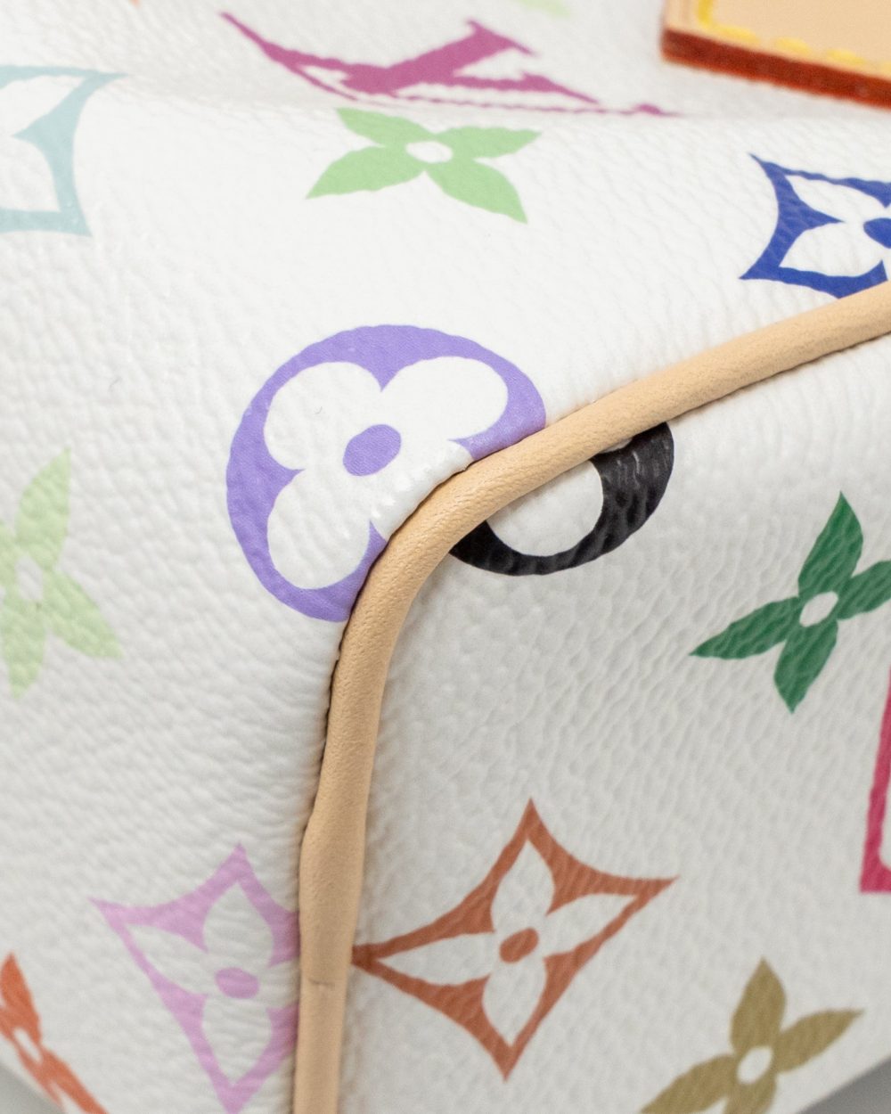 AAA Replica Louis Vuitton LV TAKASHI MURAKAMI NANO SPEEDY MULTICOLOURED MONOGRAM CANVAS WHITE GHW