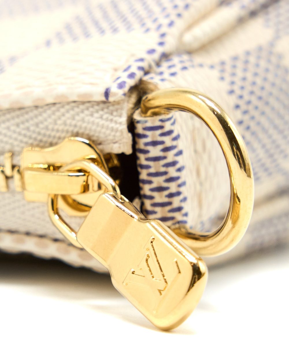 AAA Replica Louis Vuitton LV POCHETTE ACCESSORIES DAMIER AZUR CANVAS GHW (NEW VERSION)