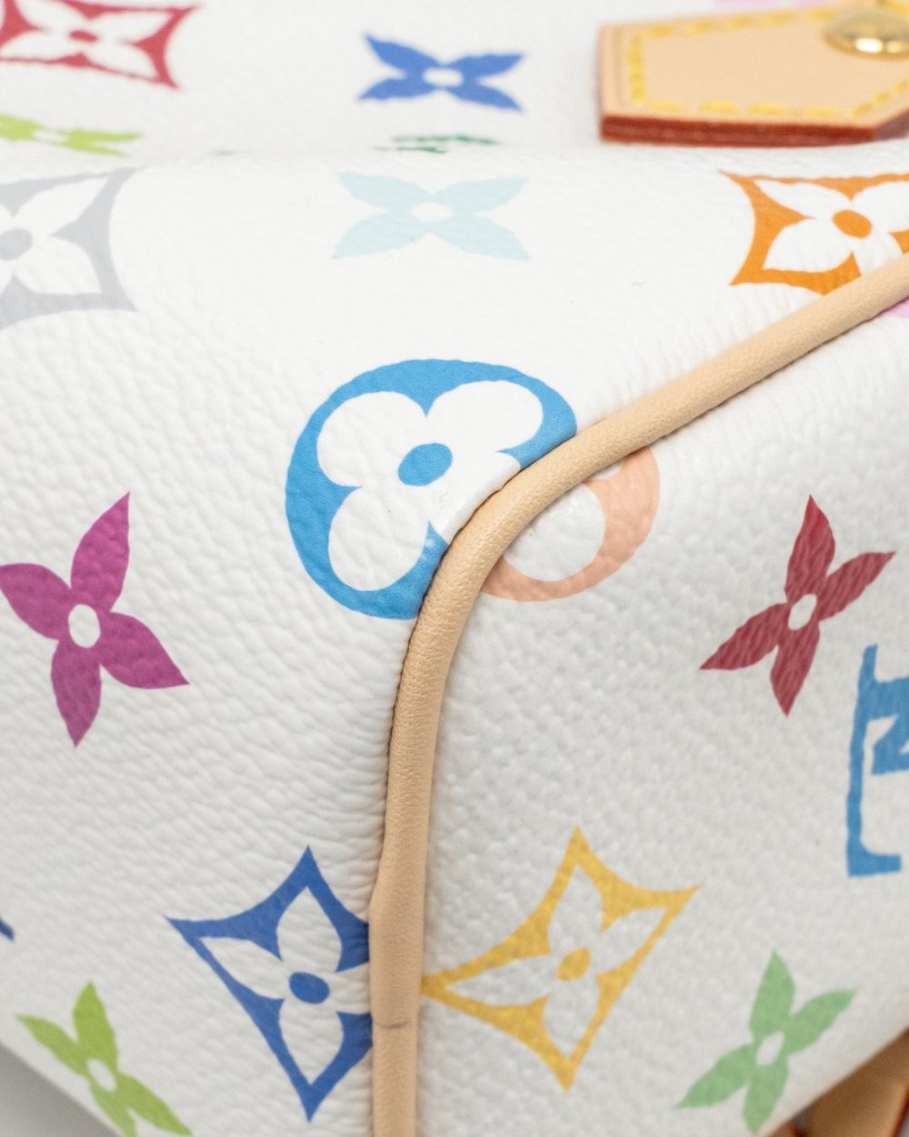 AAA Replica Louis Vuitton LV TAKASHI MURAKAMI NANO SPEEDY MULTICOLOURED MONOGRAM CANVAS WHITE GHW