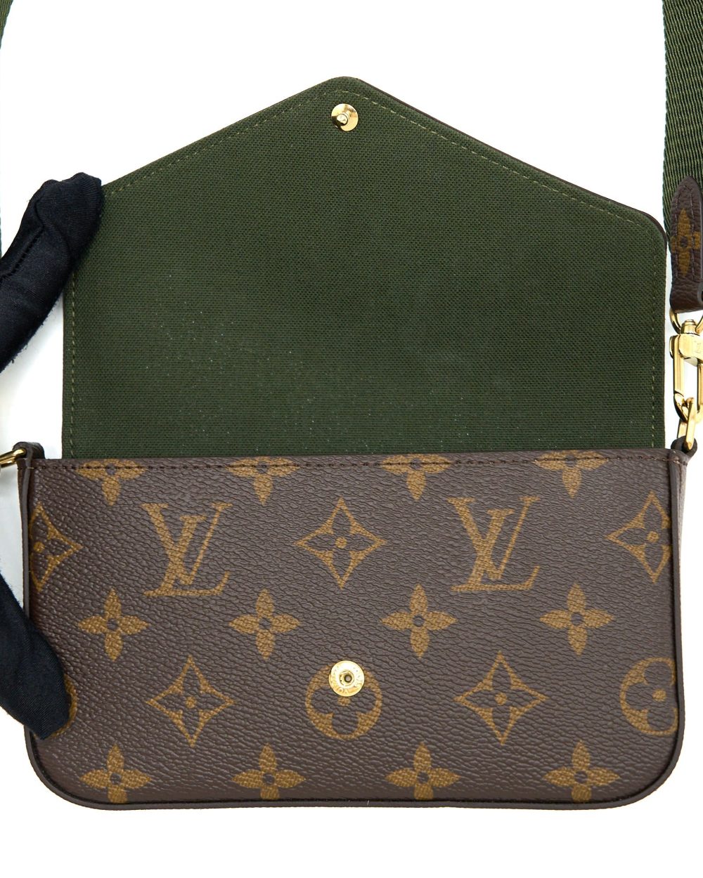 AAA Replica Louis Vuitton LV FELICIE STRAP & GO MONOGRAM CANVAS GHW