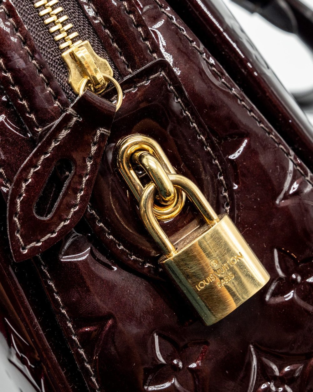 AAA Replica Louis Vuitton LV LARGE ZIP TOTE BAG PATENT LEATHER AMATANTE GHW