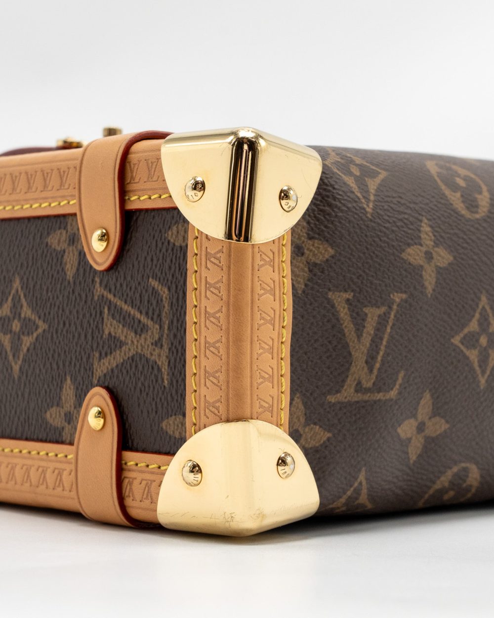 AAA Replica Louis Vuitton LV SIDE TRUNK MM MONOGRAM CANVAS GHW