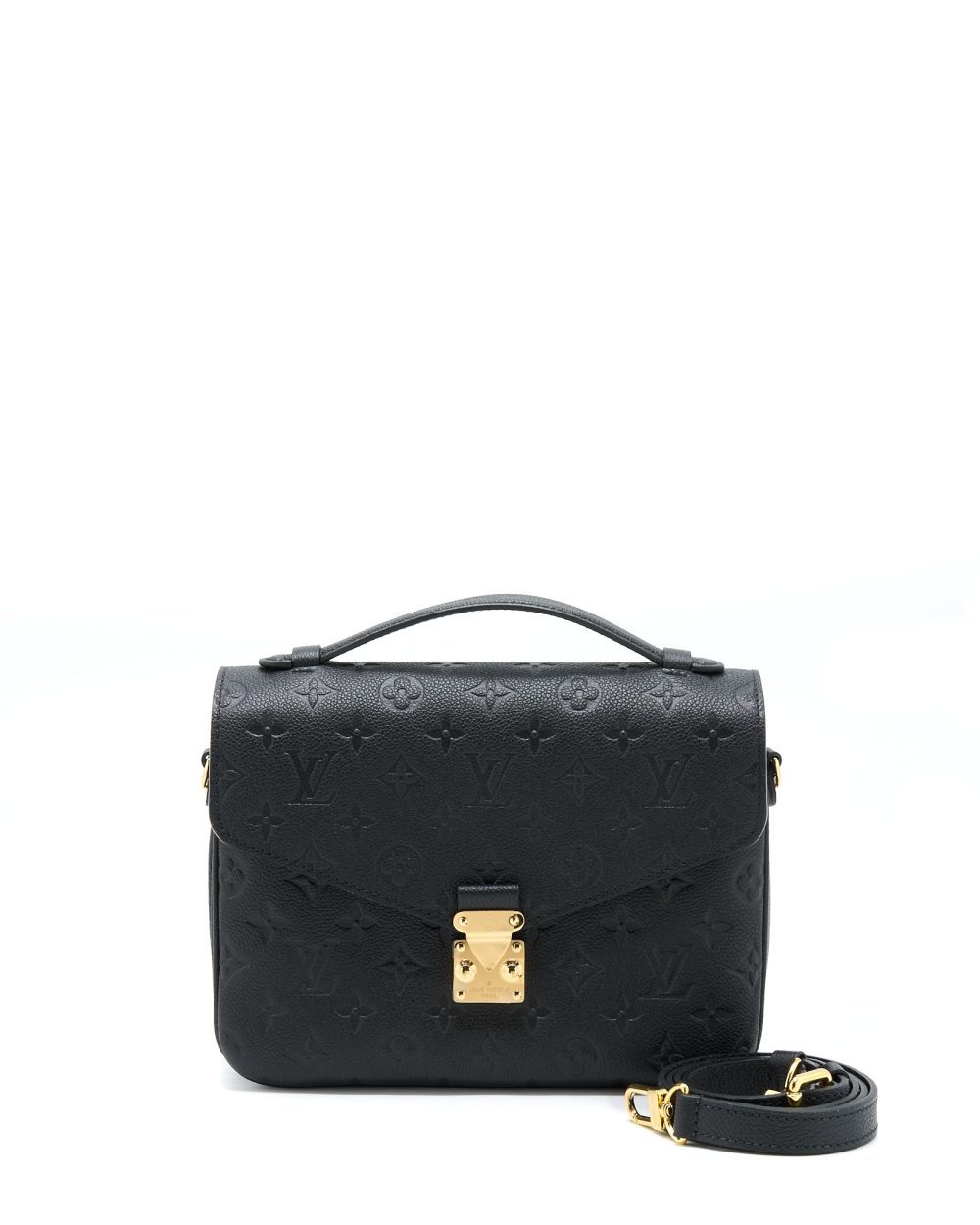AAA Replica Louis Vuitton LV POCHETTE MÉTIS MONOGRAM EMPREINTE BLACK GHW