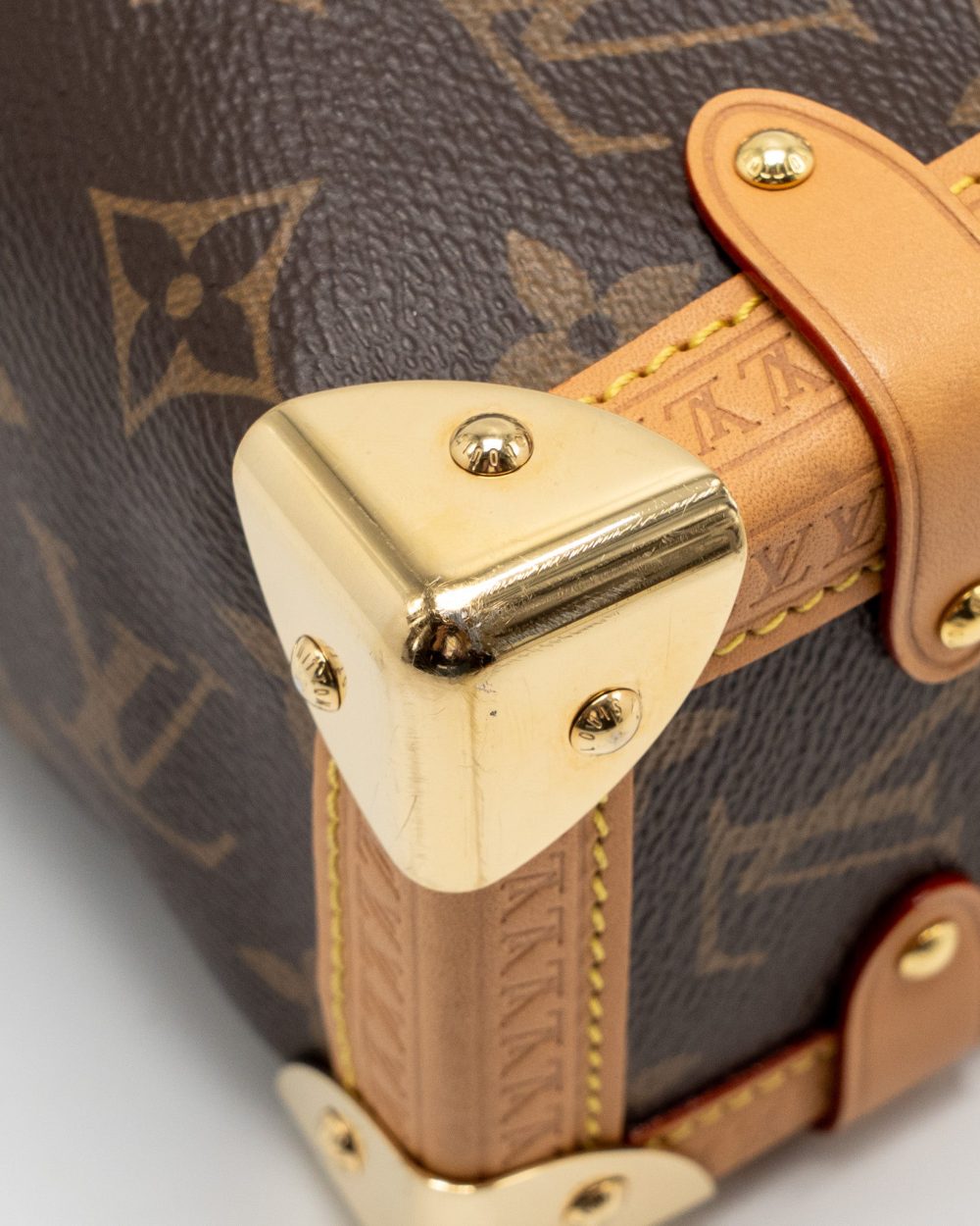 AAA Replica Louis Vuitton LV SIDE TRUNK MM MONOGRAM CANVAS GHW