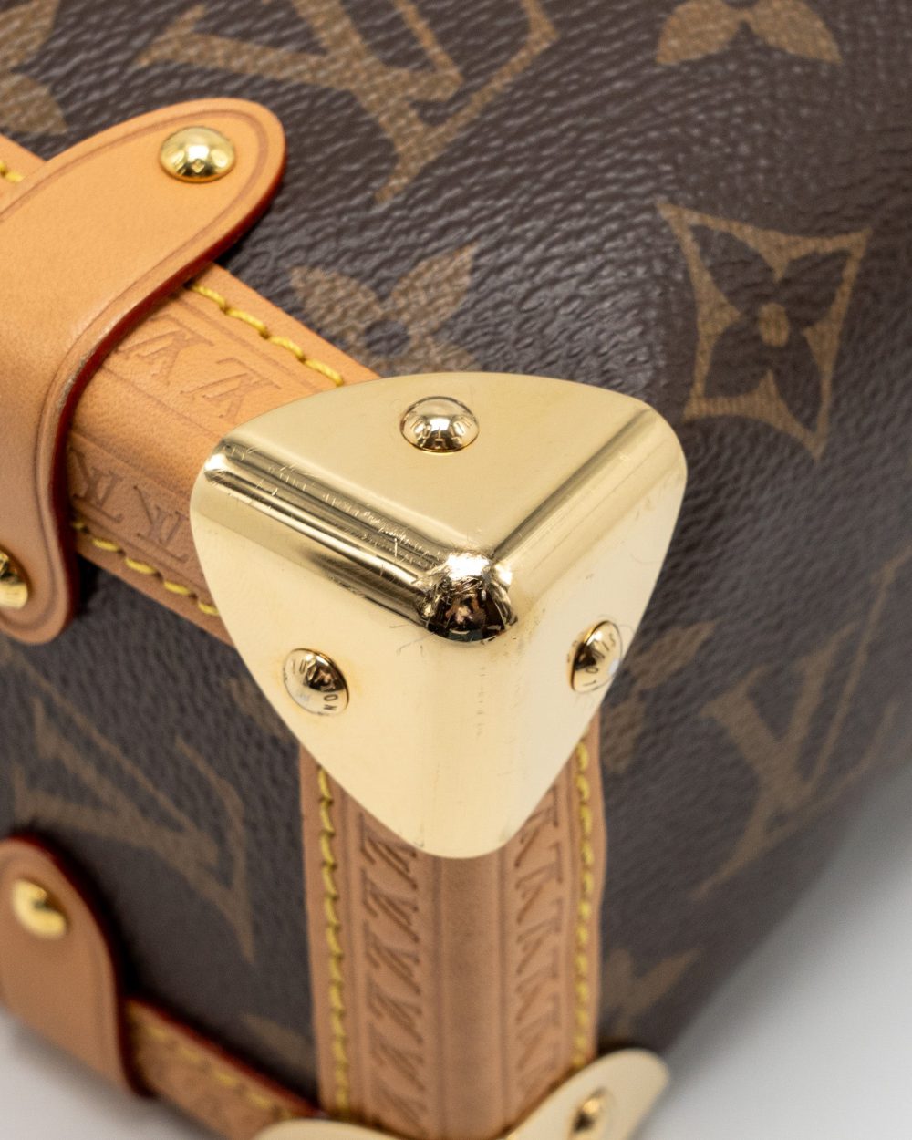 AAA Replica Louis Vuitton LV SIDE TRUNK MM MONOGRAM CANVAS GHW