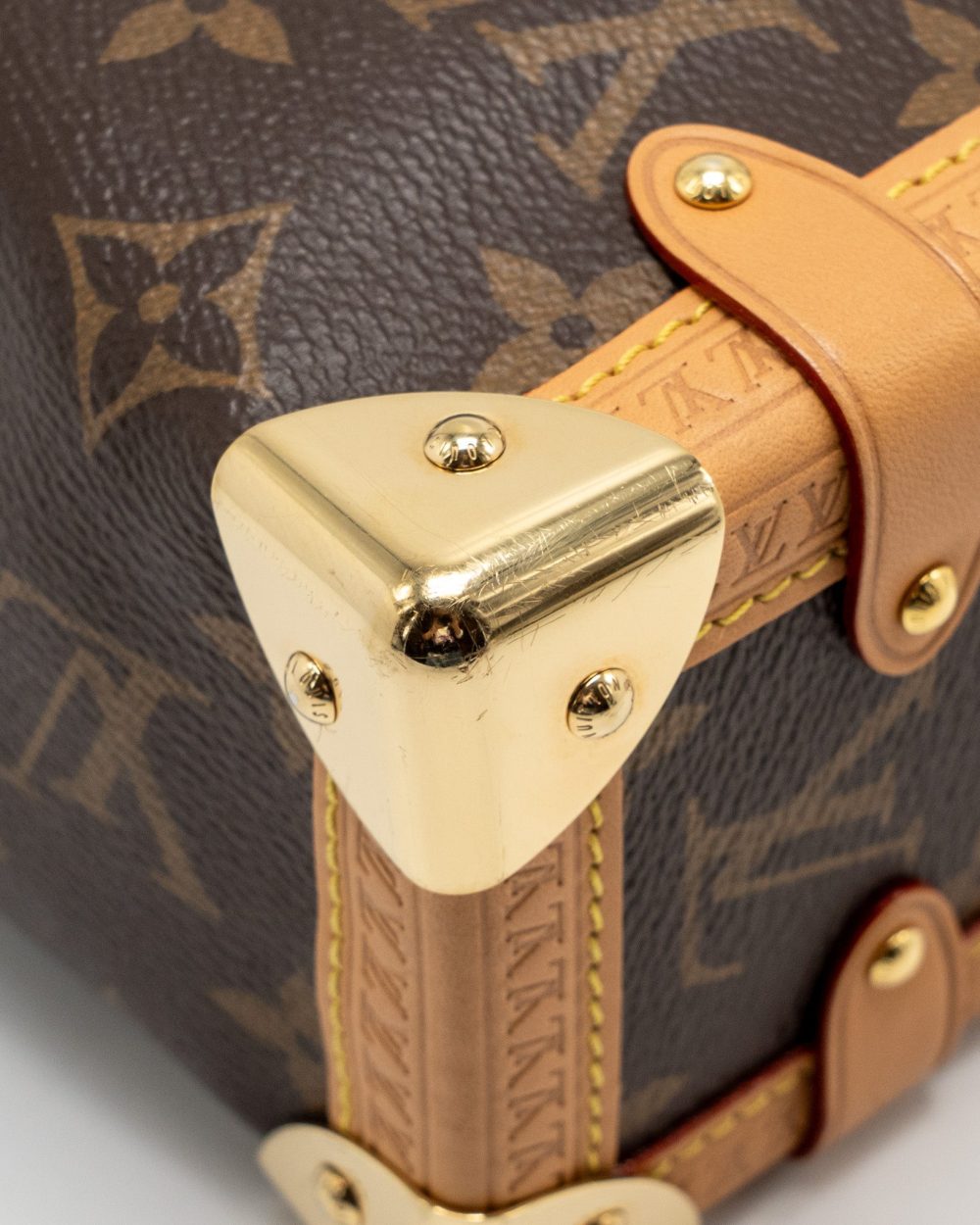 AAA Replica Louis Vuitton LV SIDE TRUNK MM MONOGRAM CANVAS GHW
