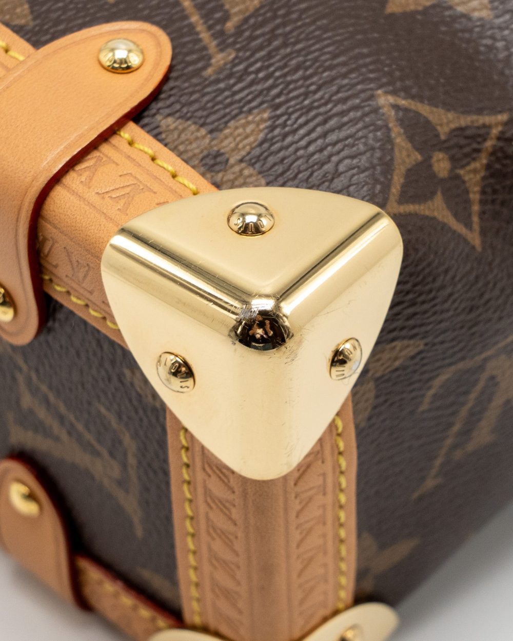 AAA Replica Louis Vuitton LV SIDE TRUNK MM MONOGRAM CANVAS GHW