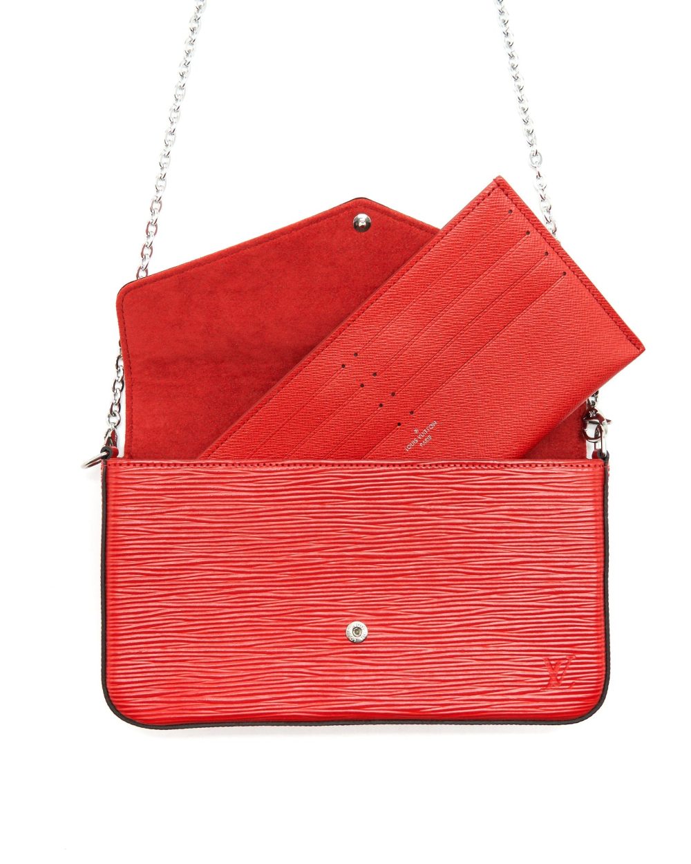 AAA Replica Louis Vuitton LV FELICIE POCHETTE RED SHW