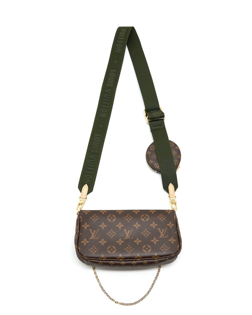 AAA Replica Louis Vuitton LV MULTI POCHETTE WITH KHAKI STRAP