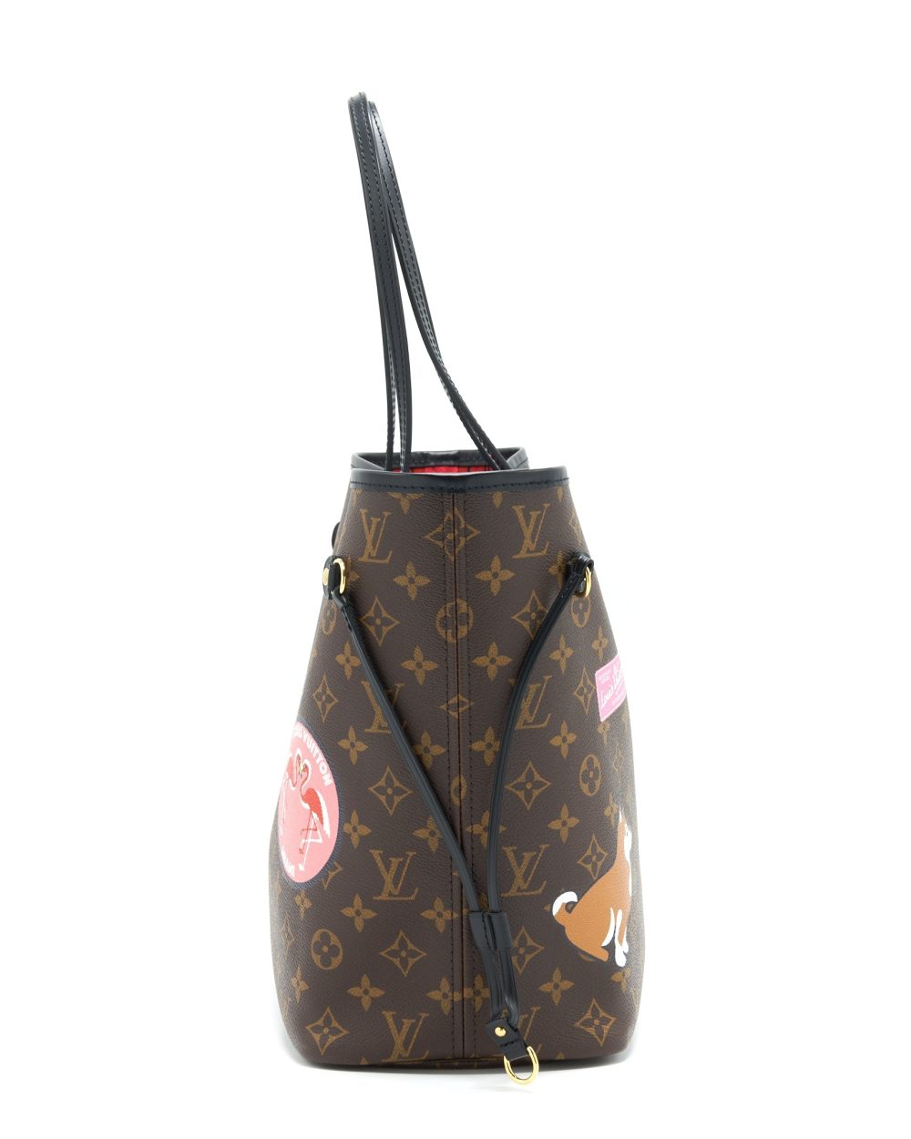 AAA Replica Louis Vuitton LV NEVERFULL MM MY LV WORLD TOUR MONOGRAM CANVAS/ BLACK
