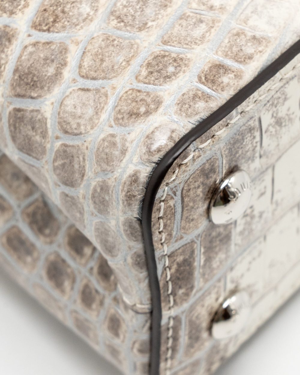 AAA Replica Louis Vuitton LV CAPUCINES MINI HIMALAYAN CROCODILE WHITE SHW