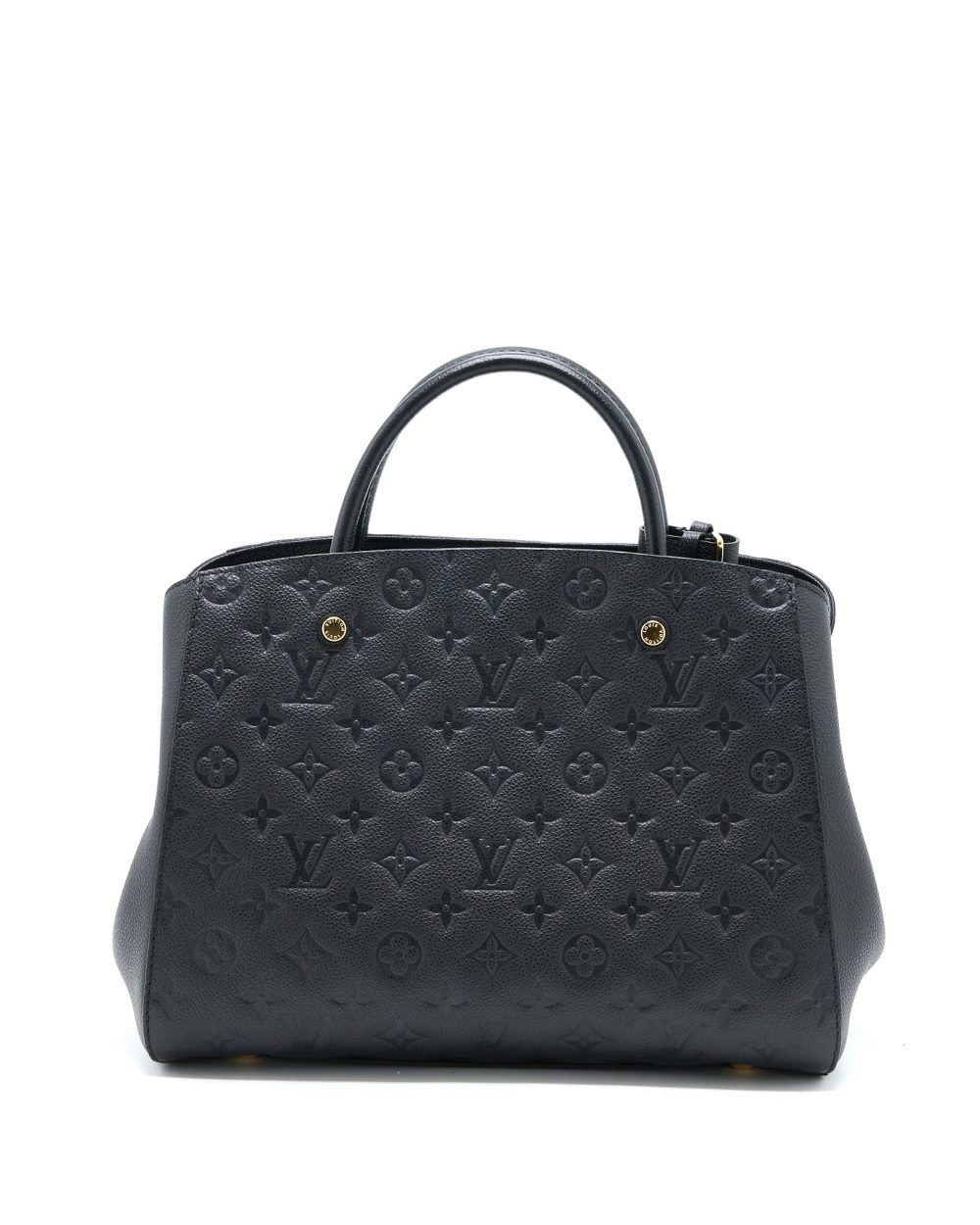 AAA Replica Louis Vuitton LV MONTAIGNE MM MONOGRAM EMPREINTE BLACK GHW