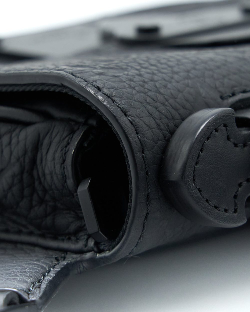 AAA Replica Louis Vuitton LV S LOCK SLINGBAG MONOGRAM-EMBOSSED TAURILLON BLACK BLACK HARDWARE (NEW VERSION)