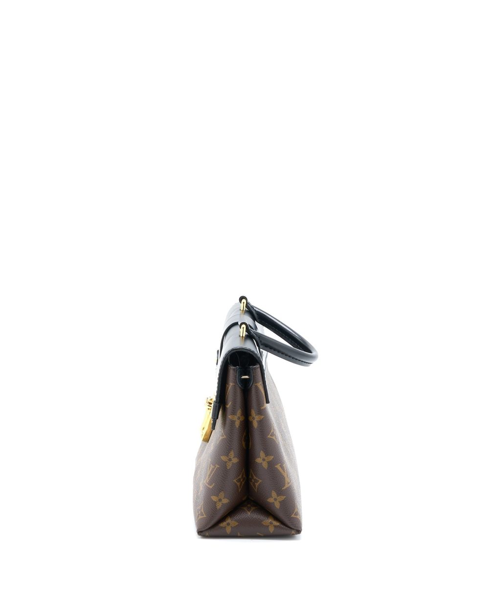 AAA Replica Louis Vuitton LV ONE HANDLE FLAP BAG MM MONOGRAM CANVAS/BLACK GHW