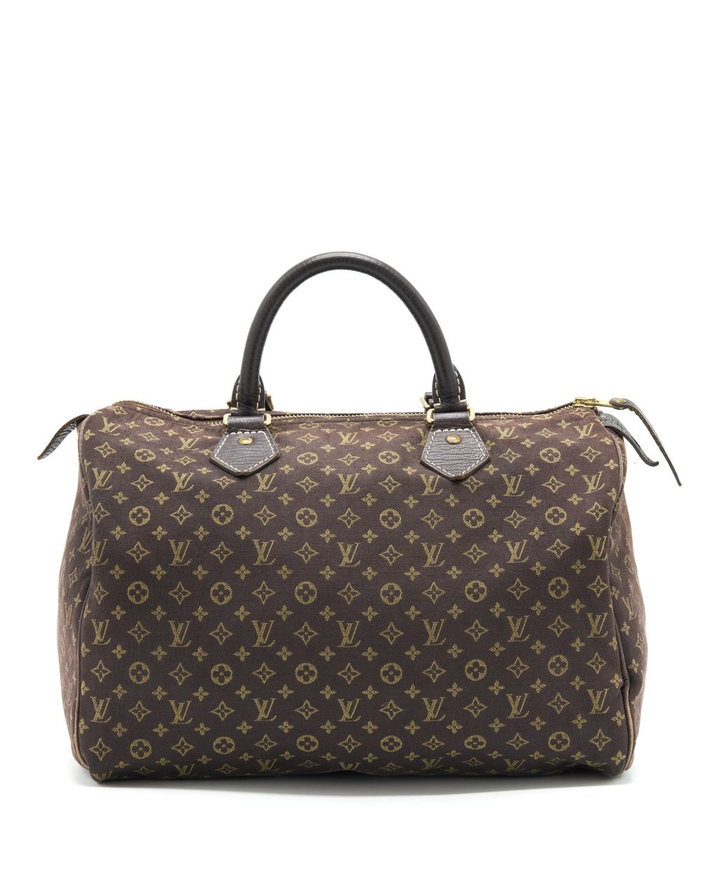 AAA Replica Louis Vuitton LV SPEEDY 30 MIN LIN MONOGRAM MINI BROWN GHW