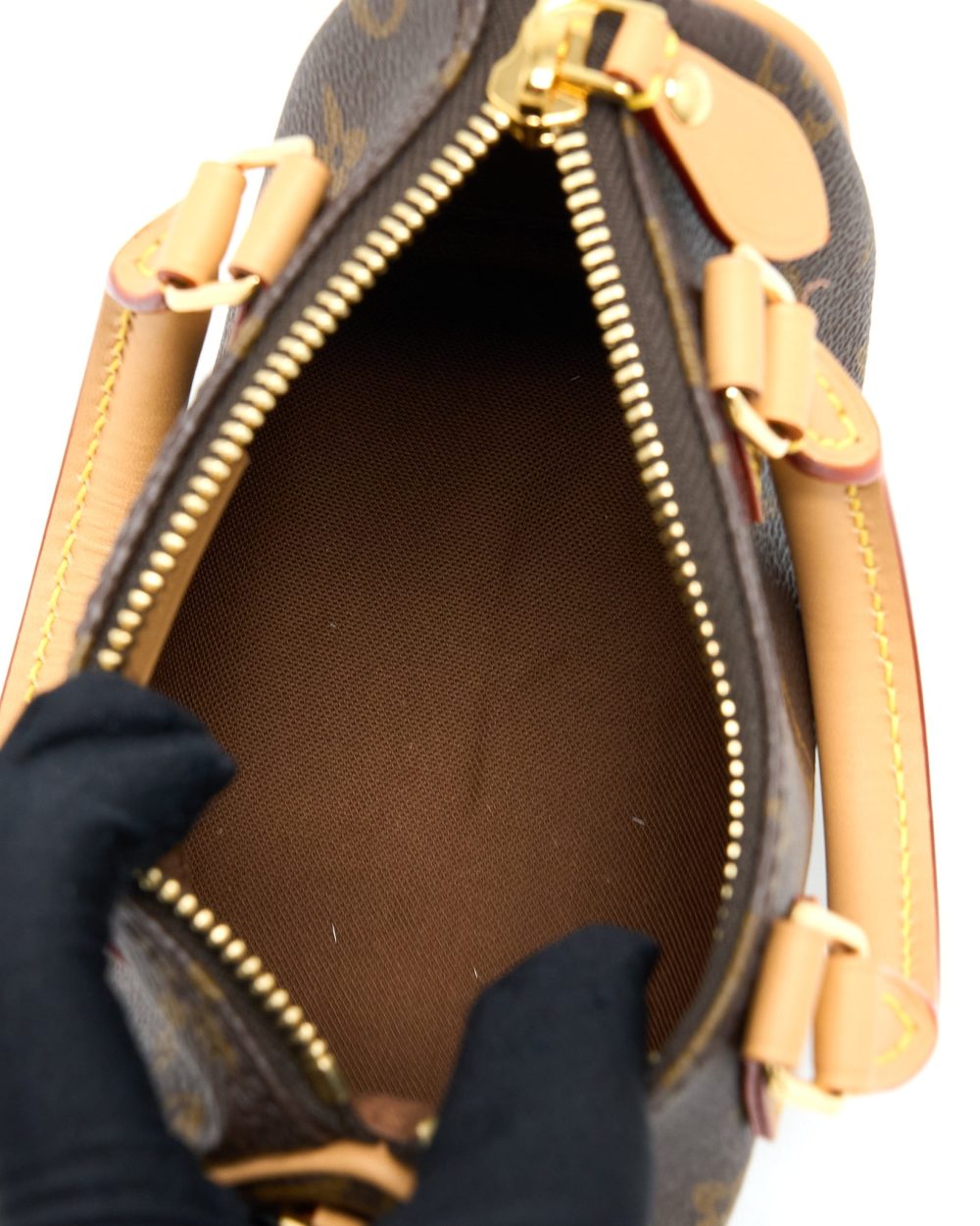 AAA Replica Louis Vuitton LV NEW VERSION NANO SPEEDY MONOGRAM CANVAS GHW