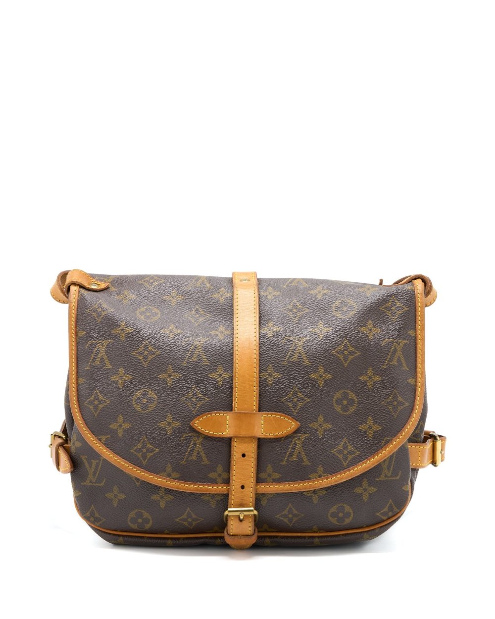 AAA Replica Louis Vuitton LV VINTAGE SAUMUR CLOTH CROSSBODY BAG MONOGRAM CANVAS GHW