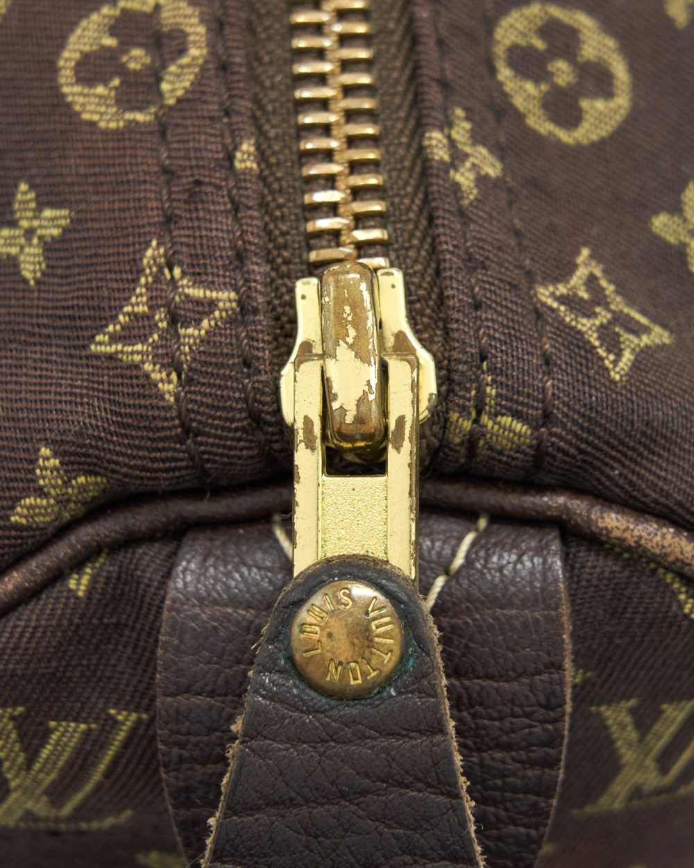 AAA Replica Louis Vuitton LV SPEEDY 30 MIN LIN MONOGRAM MINI BROWN GHW