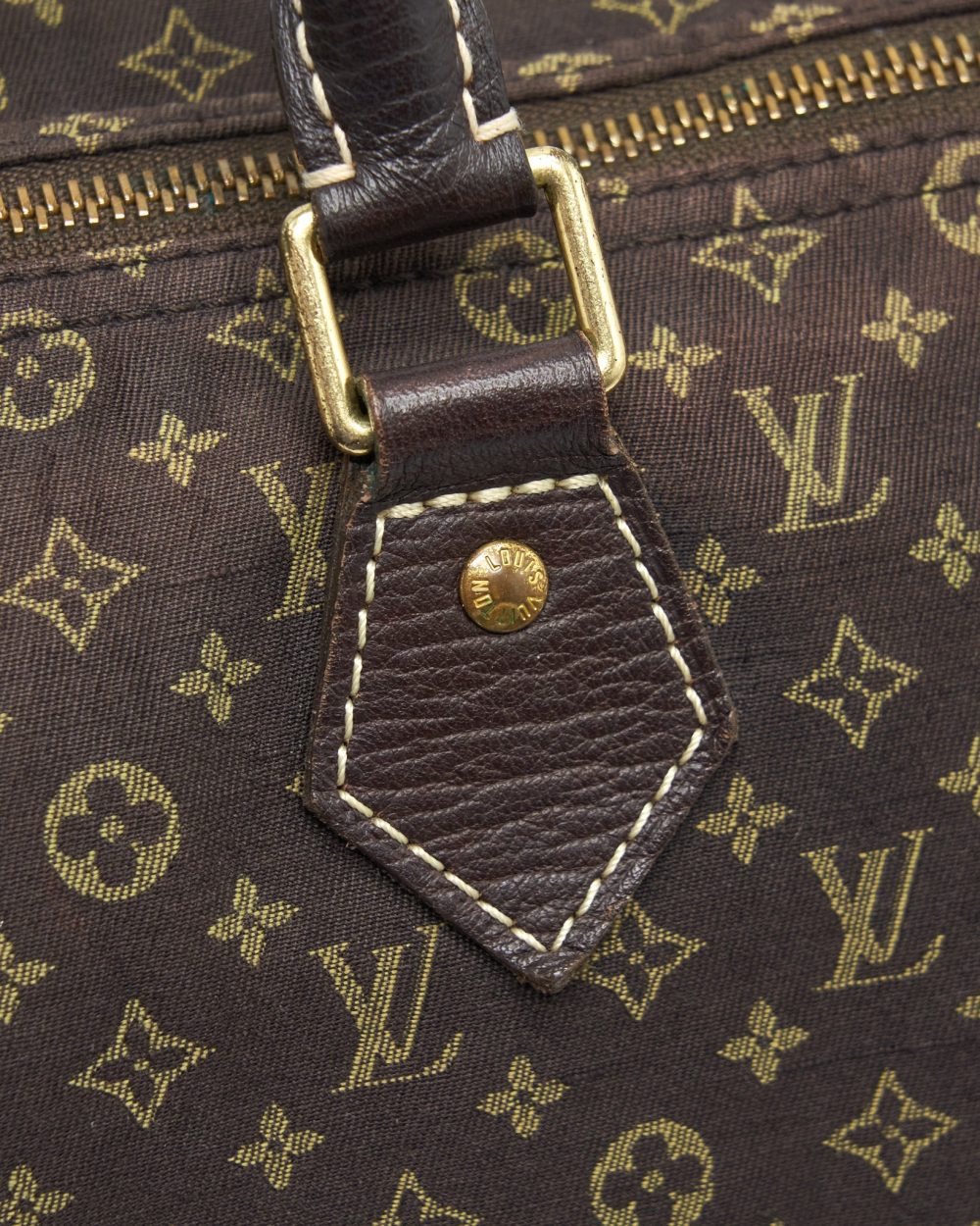 AAA Replica Louis Vuitton LV SPEEDY 30 MIN LIN MONOGRAM MINI BROWN GHW